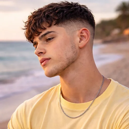 French crop taper mid fade haircut with defined sides and short textured top, modern men’s hairstyle