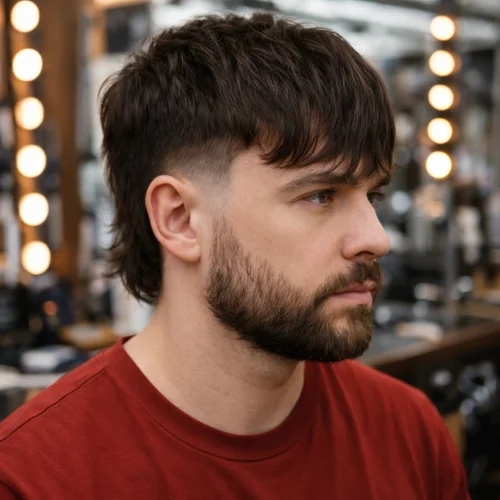 modern men’s haircut with layered texture