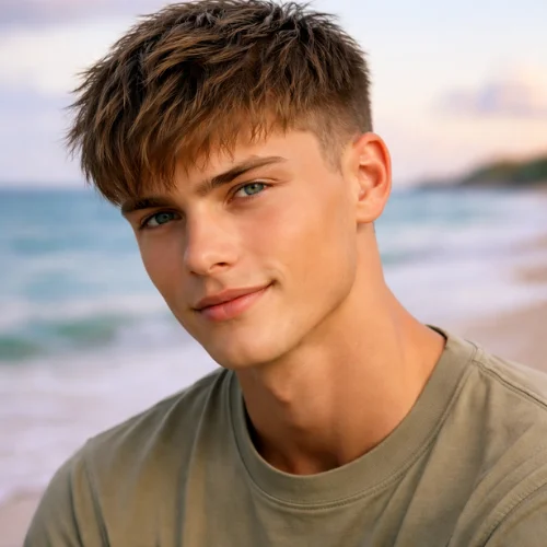 low maintenance hairstyle with simple everyday look