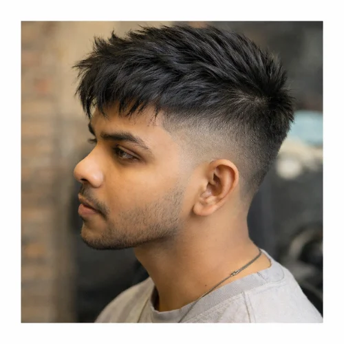 stylish French crop hairstyle with trendy layered look