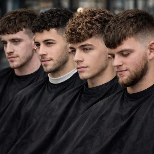 men’s haircut suited for straight, wavy, and curly hair