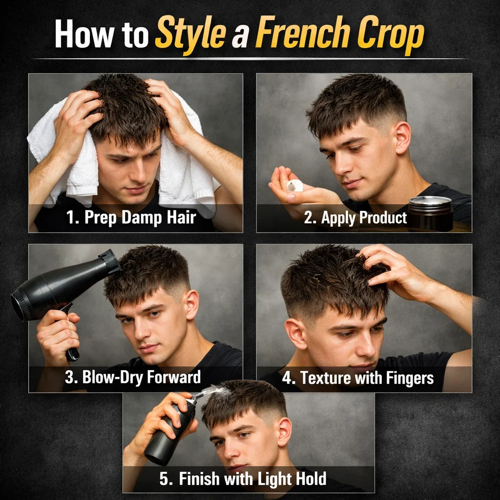 how to style a french crop haircut step by step guide for men