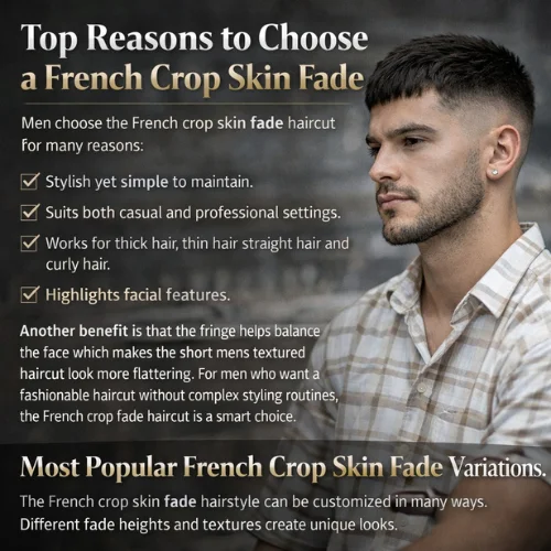 top reasons to choose french crop skin fade haircut modern mens textured crop with clean fade