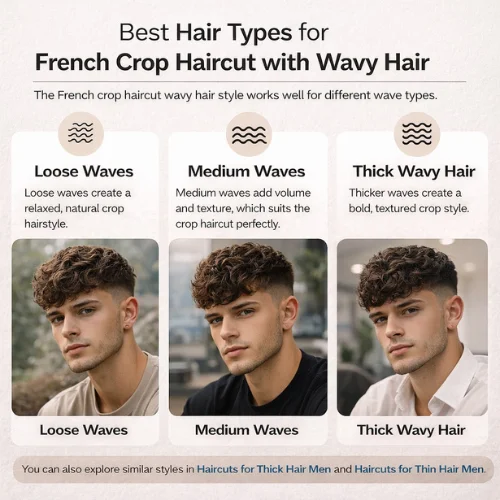 best hair types for french crop haircut wavy hair loose medium thick waves men hairstyle
