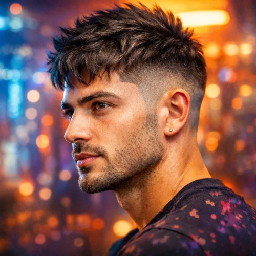 messy french crop low fade haircut for men with textured top and clean faded sides