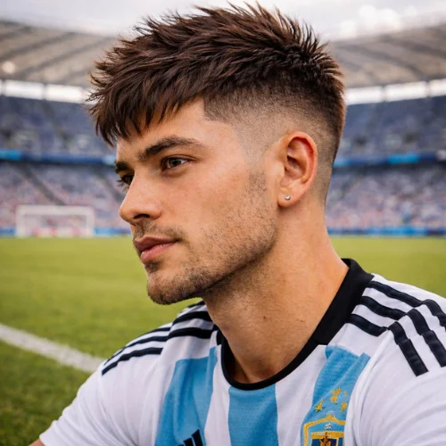 short messy french crop low skin fade haircut for men with textured top and clean skin faded sides