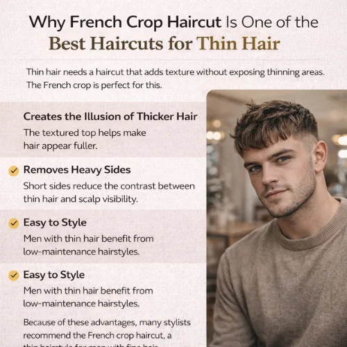 french crop haircut for thin hair adds volume textured top modern men hairstyle