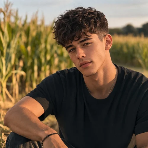 messy wavy french crop haircut for men natural waves casual stylish hairstyle