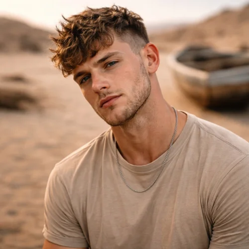 messy french crop for thin hair men hairstyle natural volume textured casual look