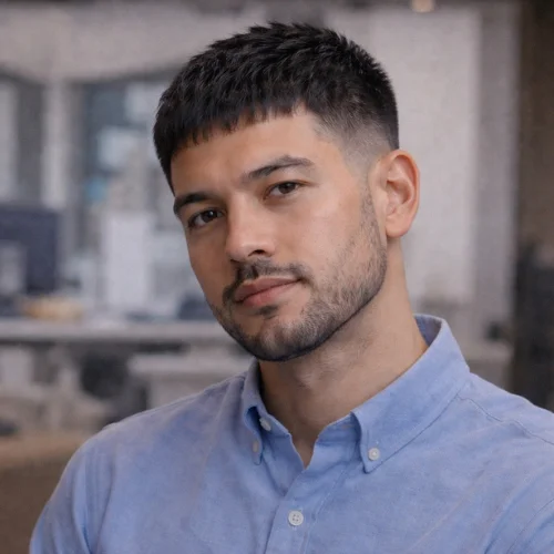 short french crop haircut for men with textured top and clean fade suitable for professional look