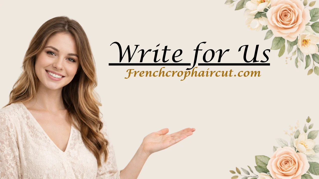 Write for Us French Crop Haircut guest post FrenchCropHaircut.com hairstyle blog submission banner