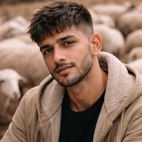 messy French crop haircut square face Indian man casual tousled hairstyle modern street style natural look