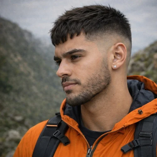 textured french crop skin fade haircut with layered top and clean fade modern mens hairstyle