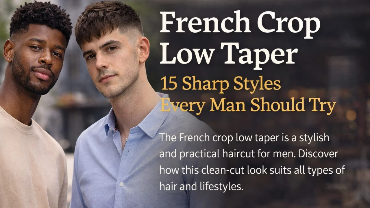 French crop low taper hairstyles on two men with modern short fade haircuts