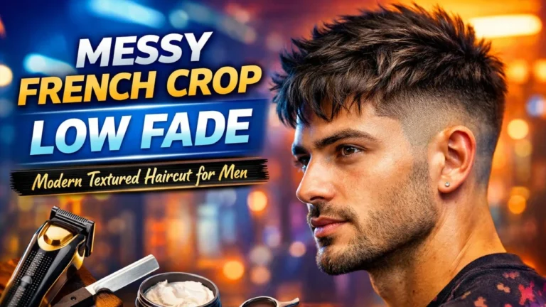 messy french crop low fade modern textured haircut for men stylish low fade hairstyle