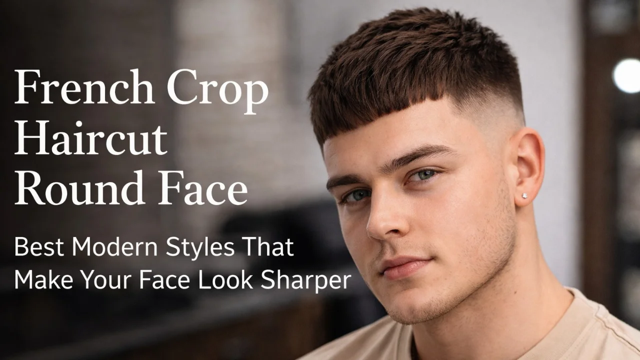 French crop haircut for round faced men best modern style