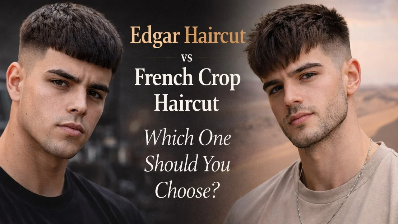 edgar haircut vs french crop haircut comparison men modern hairstyles difference guide