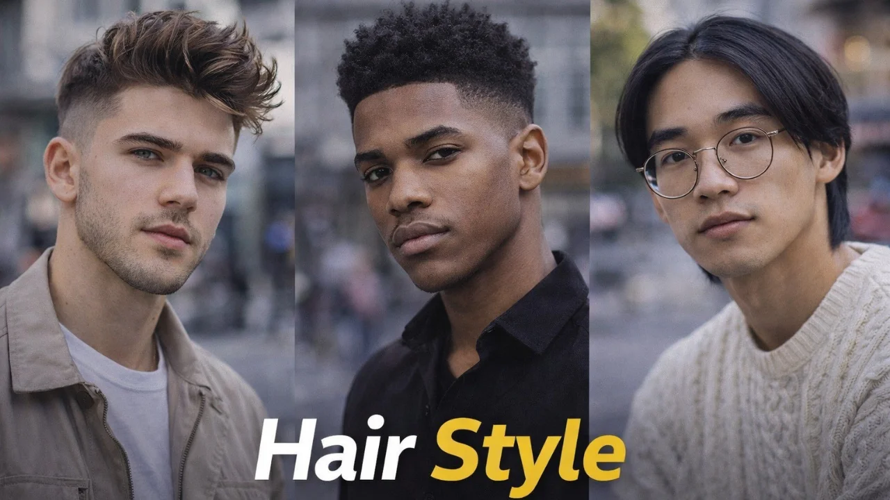 mens hairstyle different haircuts diverse men modern stylish hair style trends
