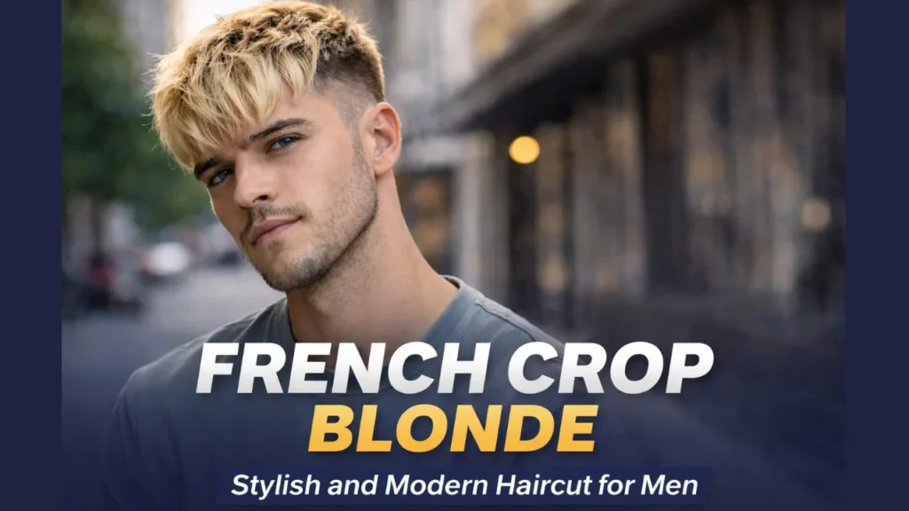 french crop blonde haircut with textured top and fade for men stylish modern hairstyle usa 2026